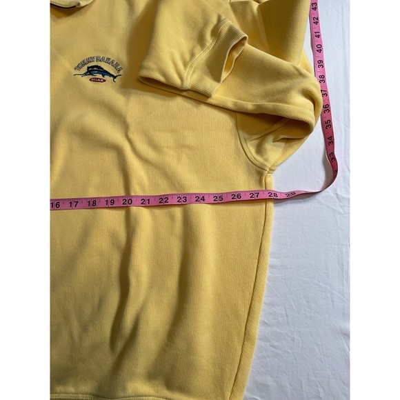 Men's XXL Tommy Bahama Yellow Reflex Pullover Sweatshirt - Picture 4 of 5